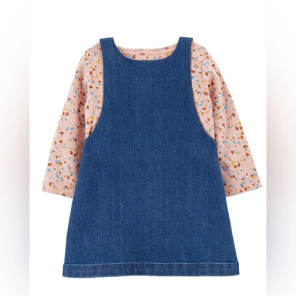 Baby 3-Piece Tee & Chambray Jumper Set SIZE 24M‎